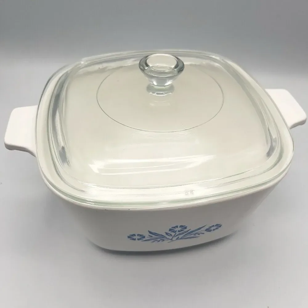 Vintage CorningWare 1 3/4 Qt P-1 3/4-B Casserole Lid P-7-C Cornflower Blue 1966